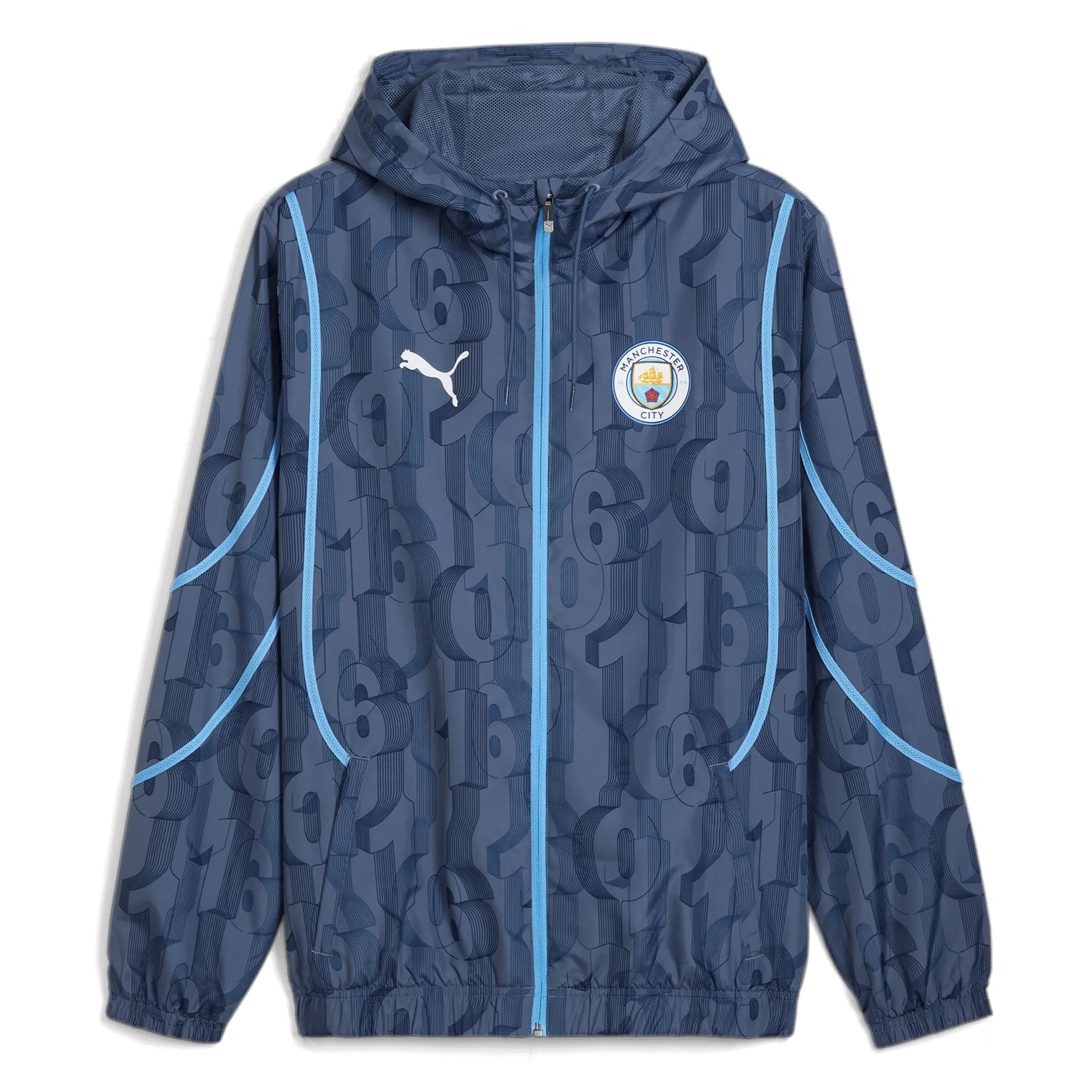 Puma 2024-25 Manchester City Men's Pre-Match Woven Jacket (Front)