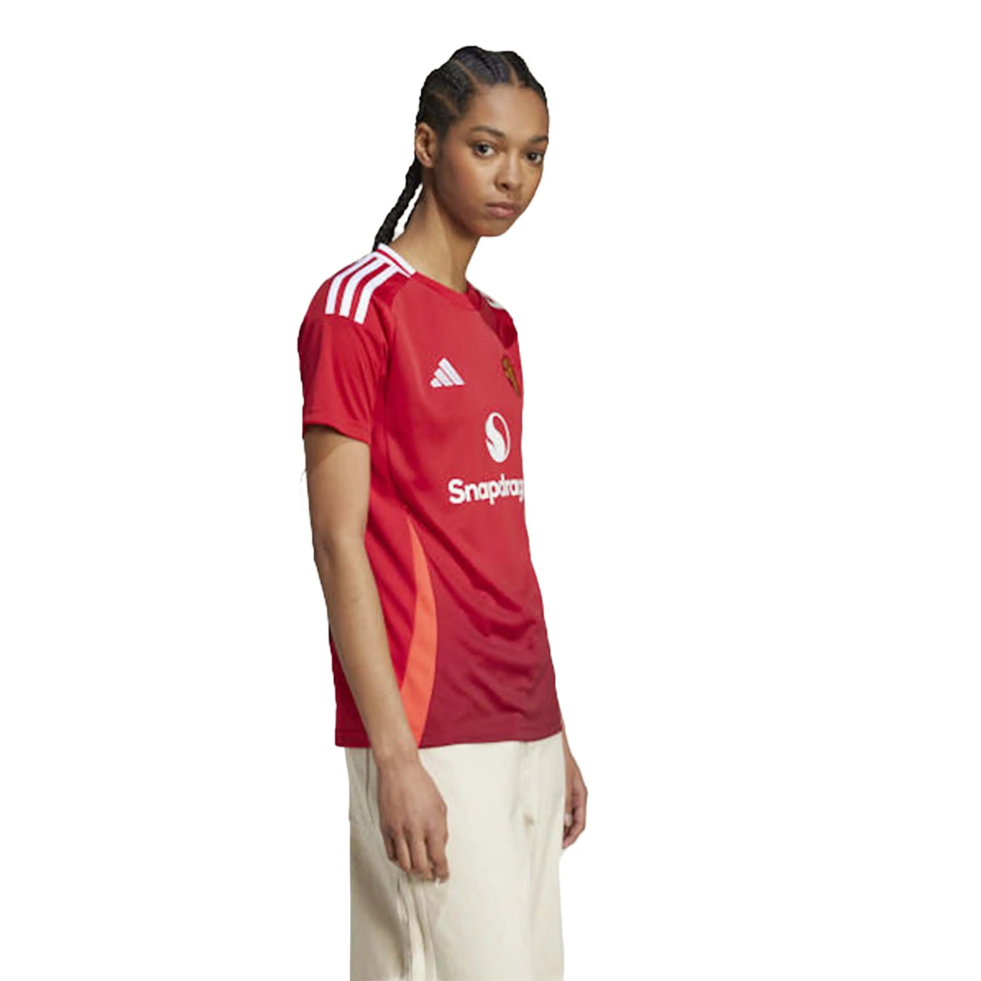 adidas 2024-25 Manchester United Women's Stadium Home Jersey (Model - Side)