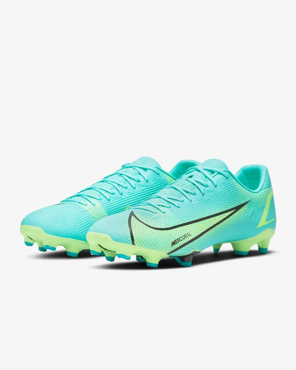 Nike Vapor 14 Academy FG-MG - Turquoise-Lime Glow (Pair - Diagonal)