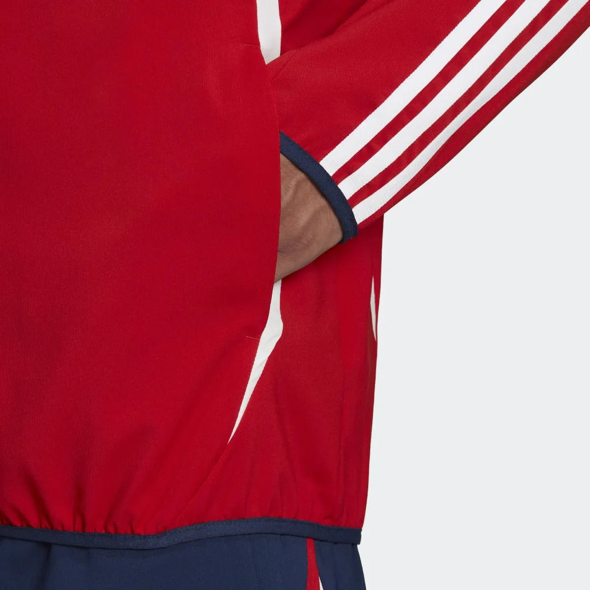 adidas 21-22 FC Bayern Munich Teamgeist Woven Jacket - True Red-Indigo (Detail 3)