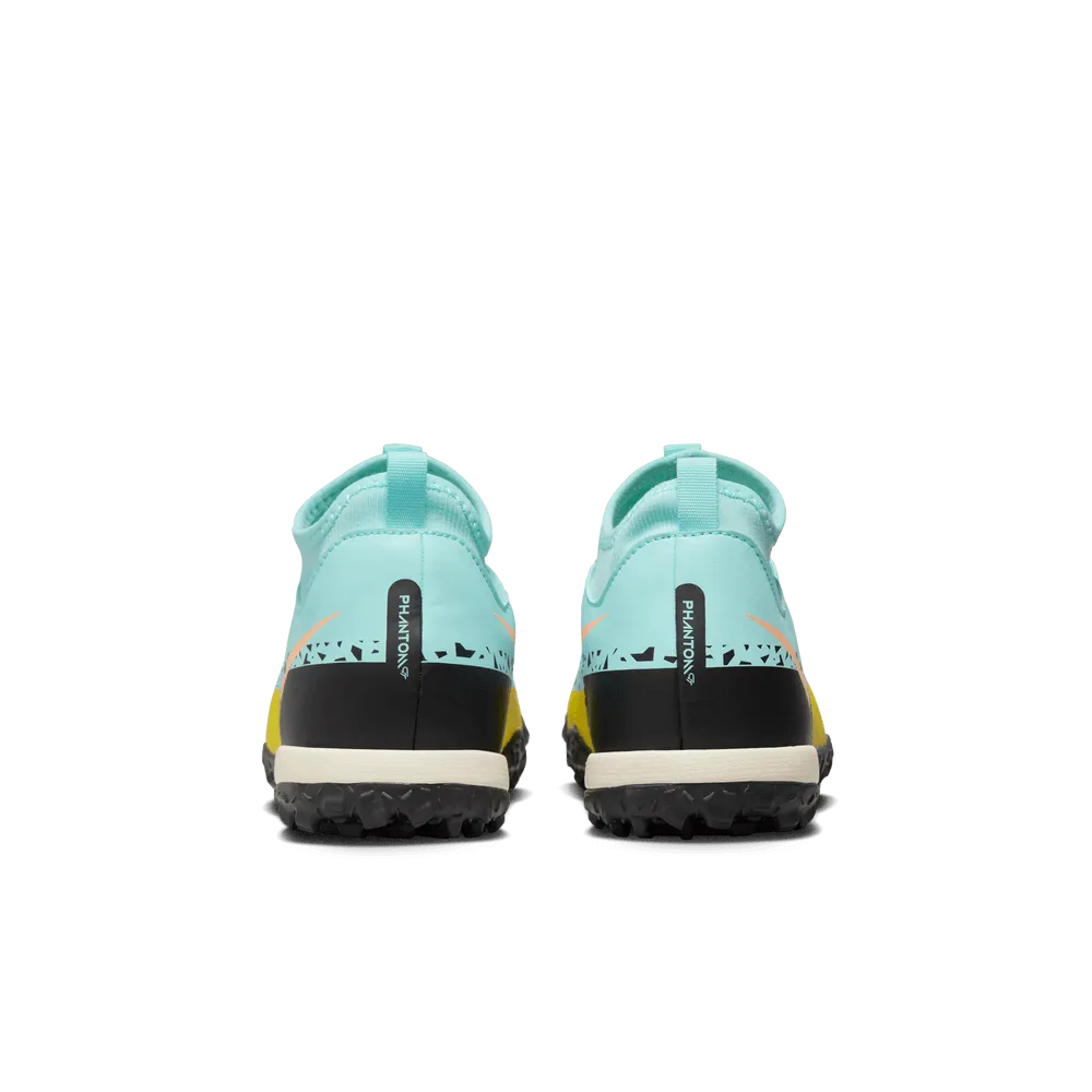 Nike JR Phantom GT2 Academy DF Turf Glacier Ice-Black Yellow (Pair - Back)