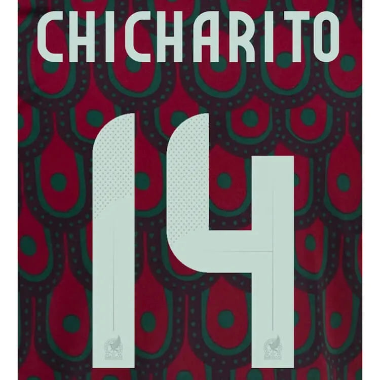 Mexico 2024/25 Home Chicharito #14 Youth Jersey Name Set (Back)