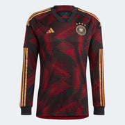  adidas 2022-23 Germany Away Long Sleeve Jersey Black (Front)