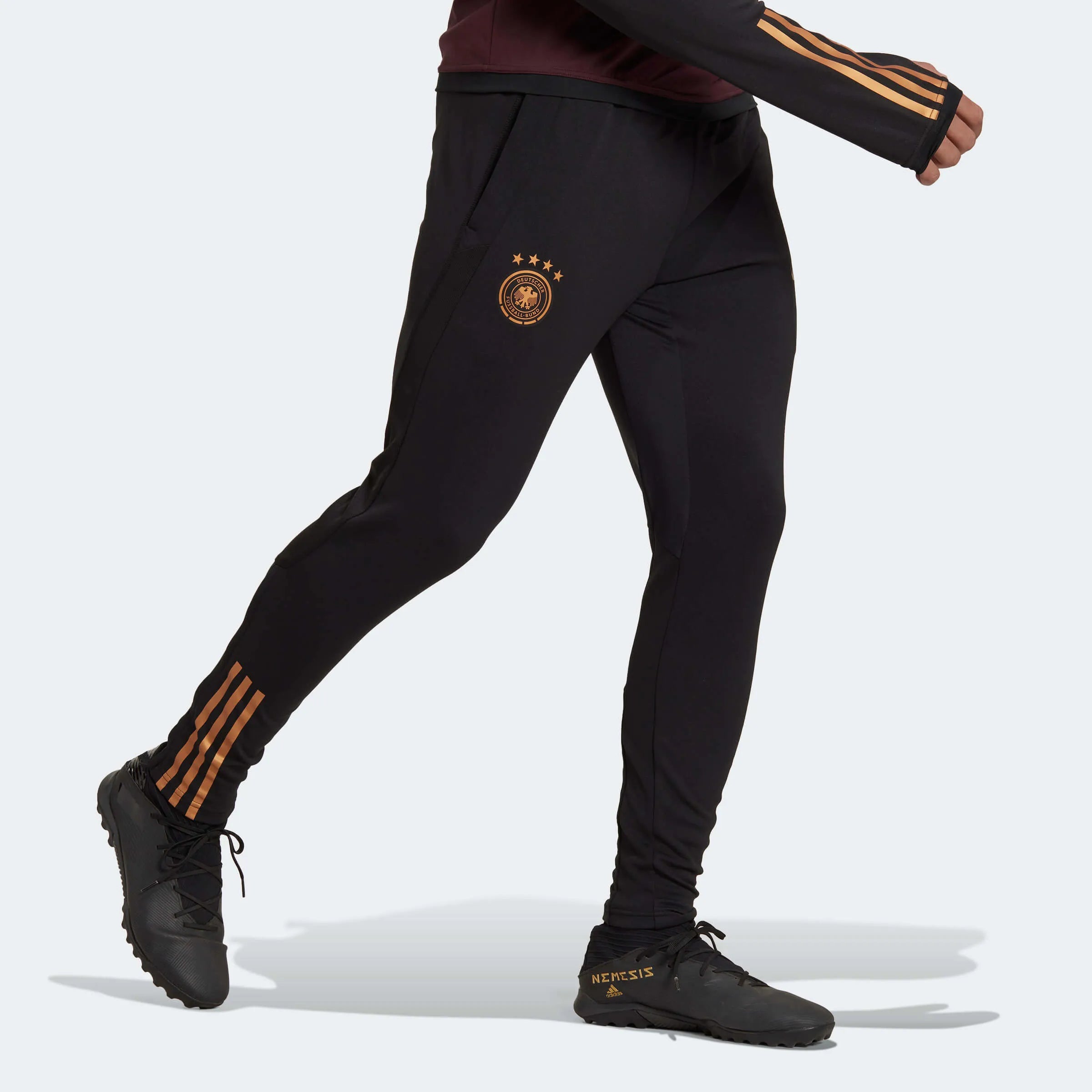adidas 2022-23 Germany Training Pants - Black (Model - Front)