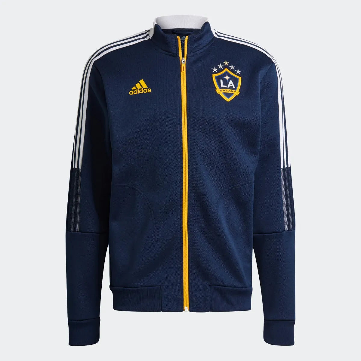 Adidas 2021 LA Galaxy Anthem Jacket - Navy-White (Front)
