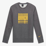 Nike 2020-21 Barcelona GFA Fleece Long-Sleeve Crewneck - Grey-Yellow