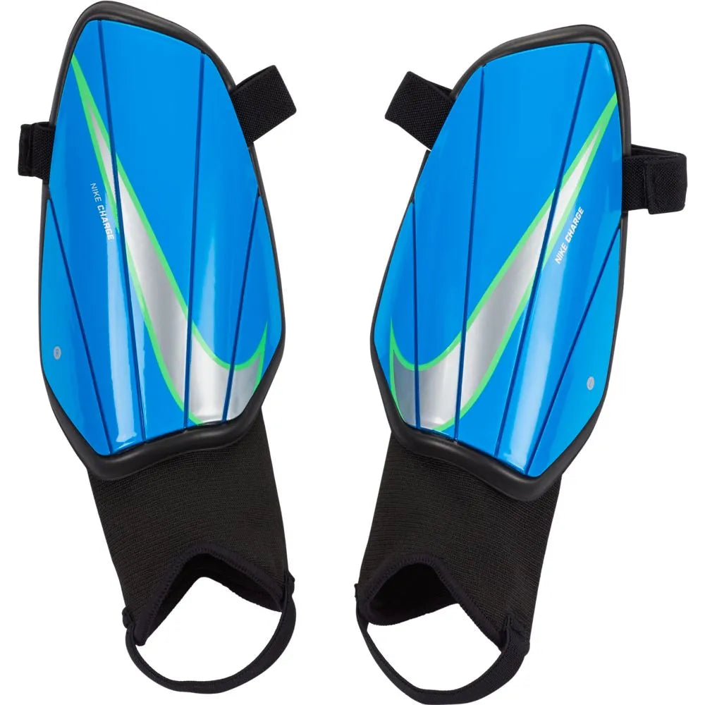 Nike Charge Shin Guard - Blue-Green-Silver