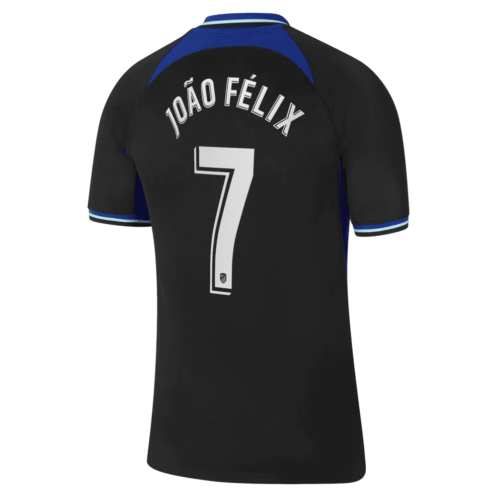 Nike 2022 23 Atletico Madrid Away Jersey Black Deep Royal Blue