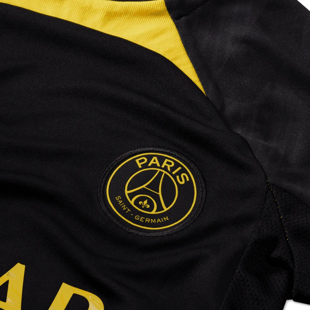 Jordan 2022-23 Youth PSG DF Knit Strike Top - Black - Yellow (Detail 2)