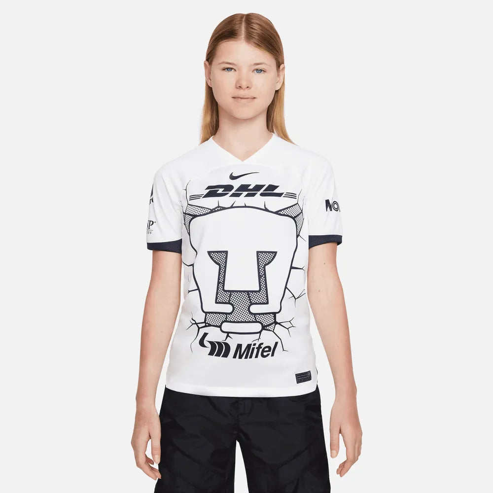 Nike 2023-24 Pumas Youth Home Jersey (Model - Front)
