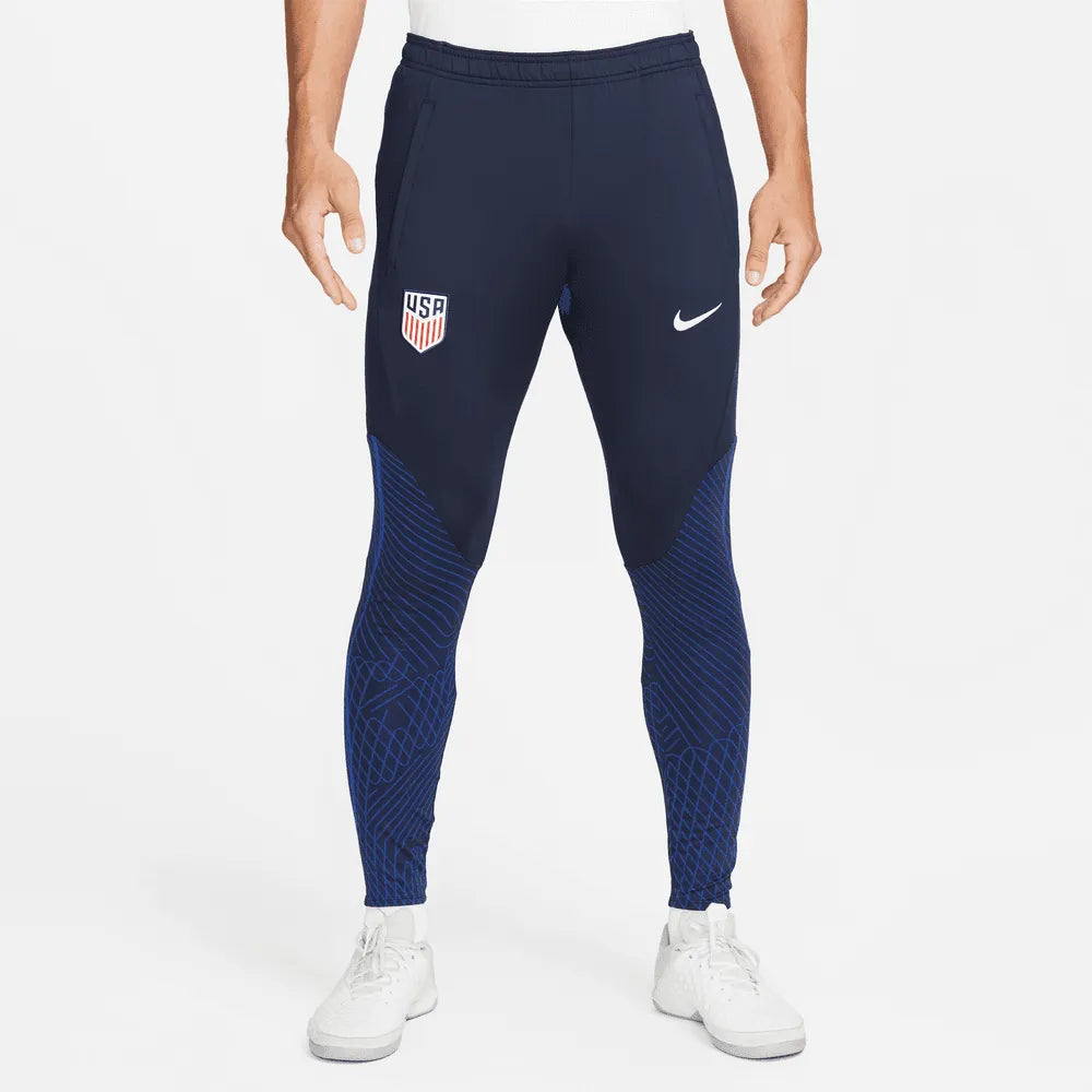 Nike 2022-23 USA Strike Pants Obsedian-White (Model - Front)