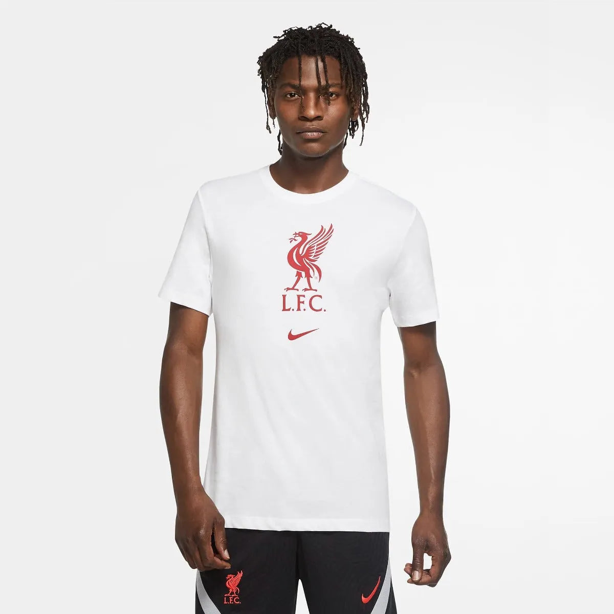 Nike 2020-21 Liverpool Evergreen Crest Tee - White-Red