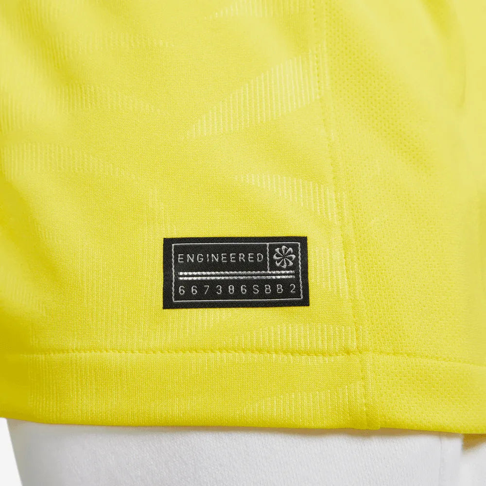 Nike 2023-24 Brazil Women's (Men's Cut) Stadium Home Jersey (Detail 4)