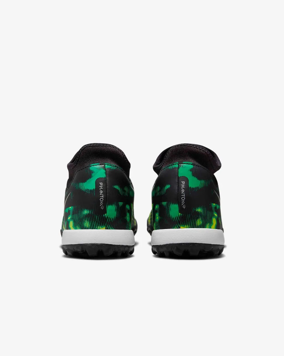 Nike Phantom GT2 Academy DF SW TF - Black-Green Strike (Pair - Back)
