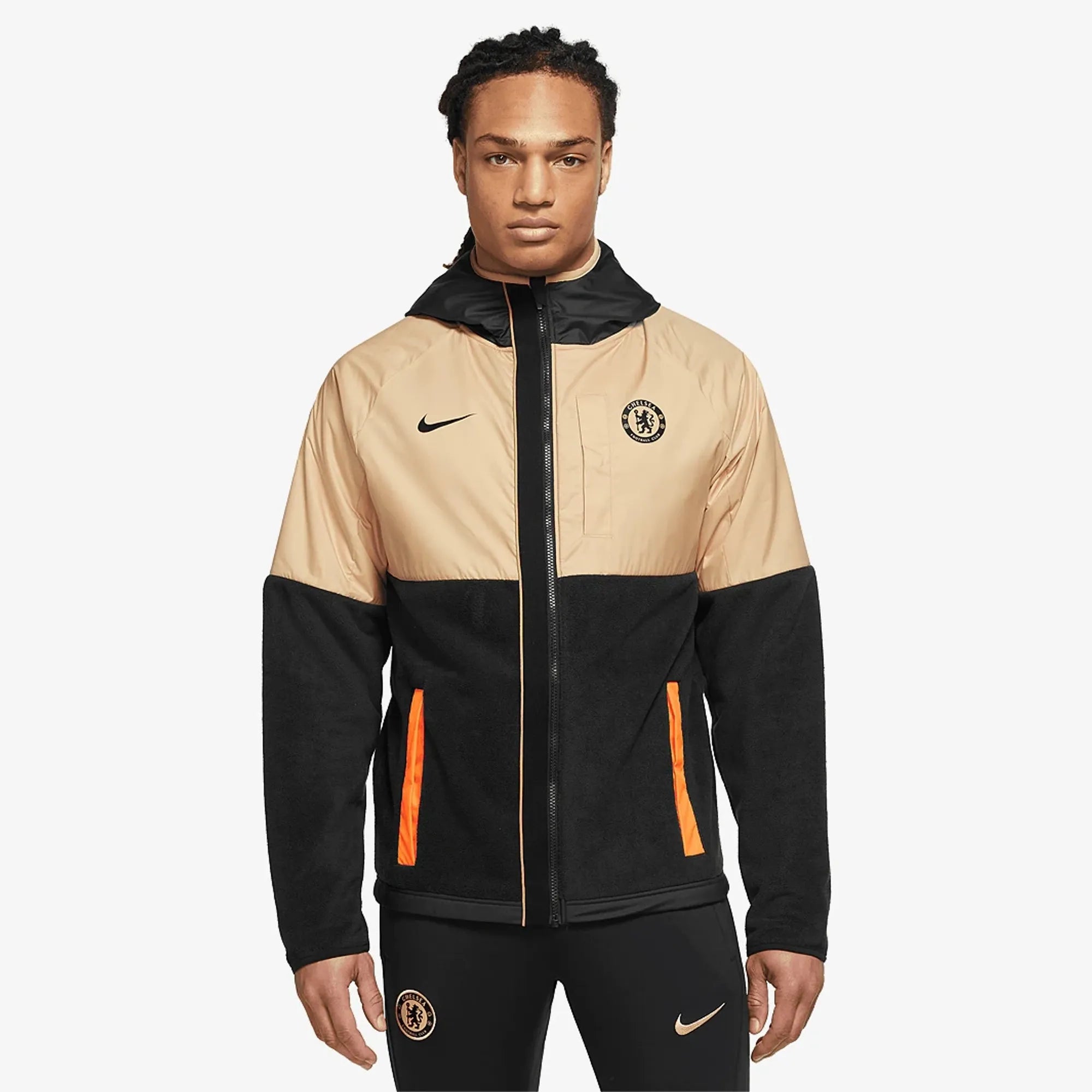 Nike 2022-23 Chelsea AWF Winterized Full-Zip Jacket - Sesame-Total Orange-Black