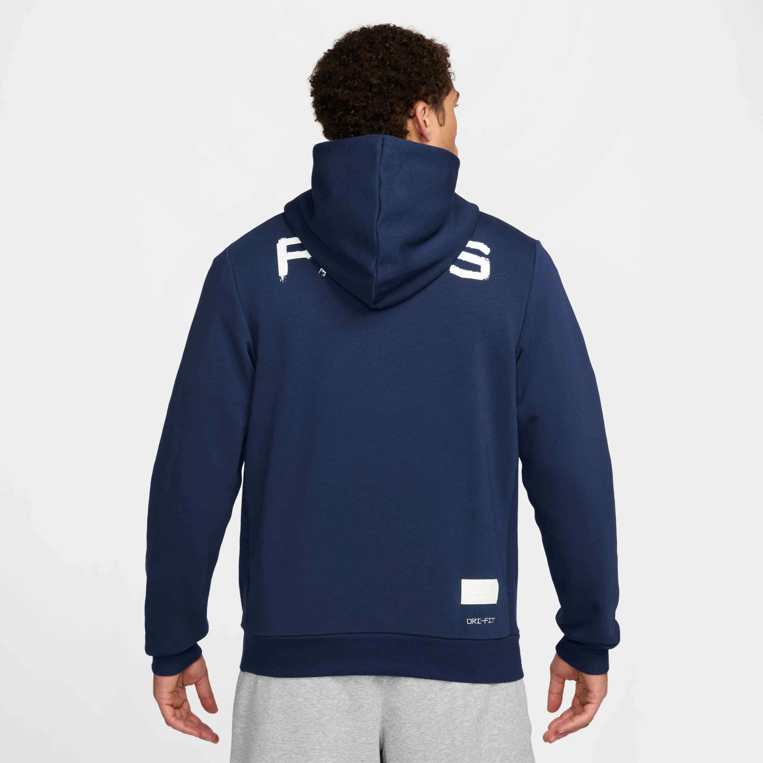 Nike 2024-25 PSG Men's Dri-Fit Pullover Hoodie (Model - Back)