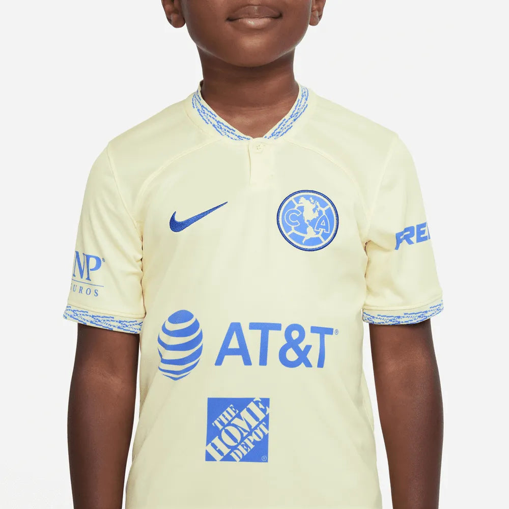 Nike 2022-23 Club America Youth Home Jersey (Detail 3)