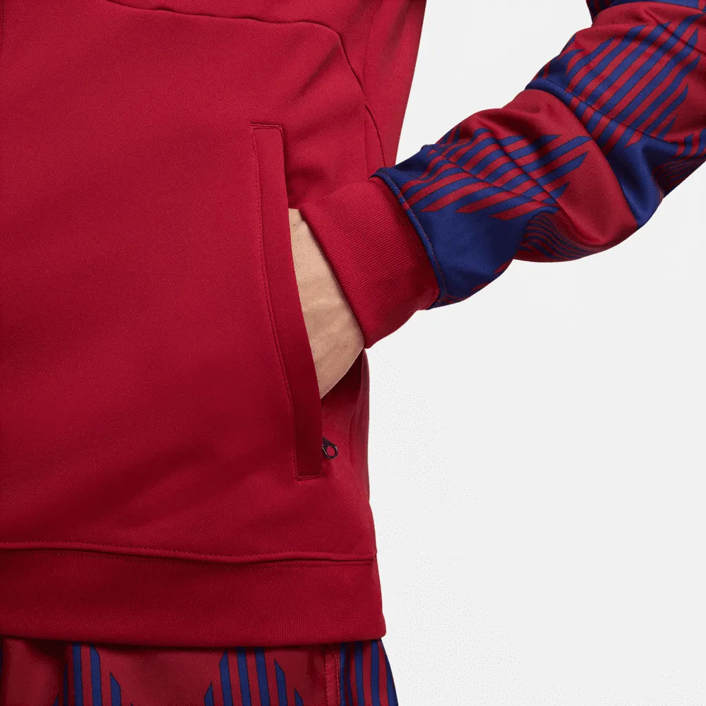 Nike 2023-24  Barcelona Anthem Jacket - Noble Red (Detail 3)