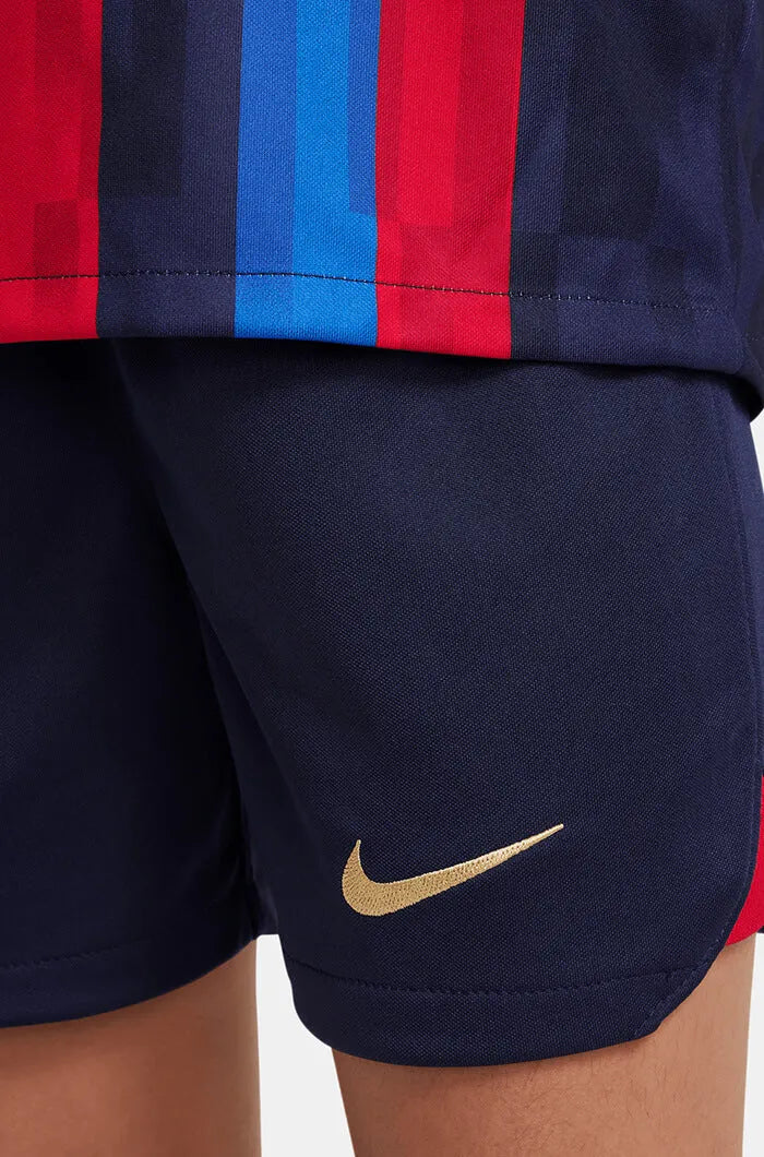Nike 2022-23 FC Barcelona Kids' Home Mini Kit - Obsidian-Sesame (Detail 3)