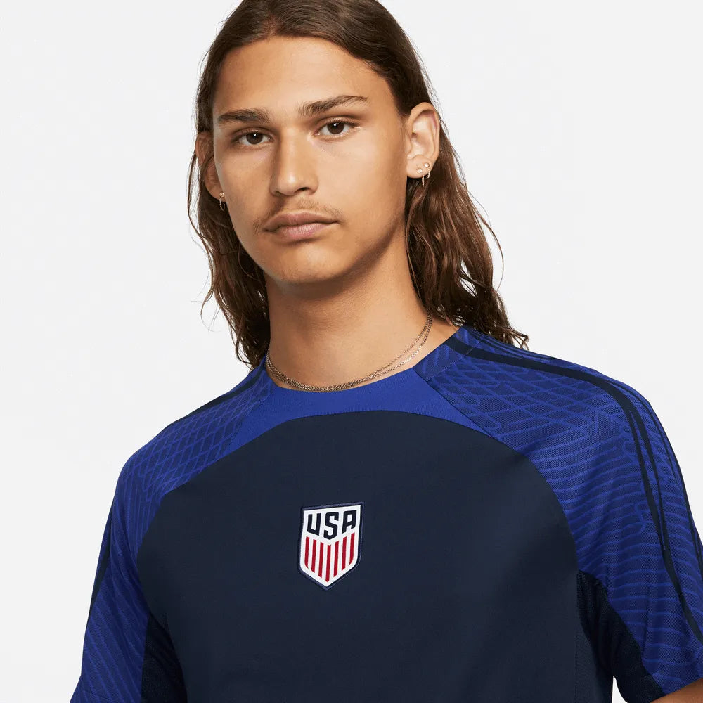 Nike 2022-23 USA Strike Top Navy-Bright Blue (Detail 1)