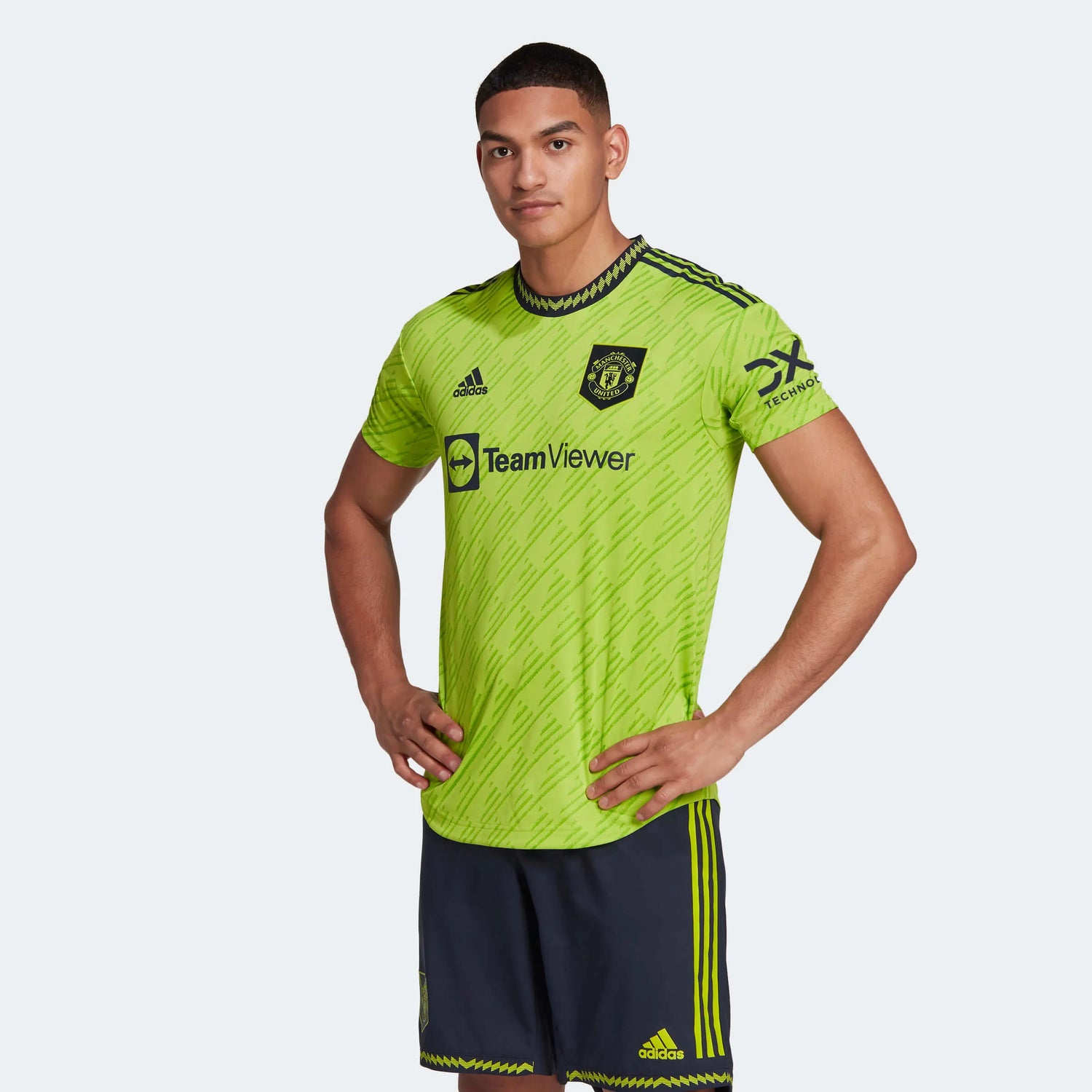 adidas 2022 23 Manchester United Authentic Third Jersey Solar Slime