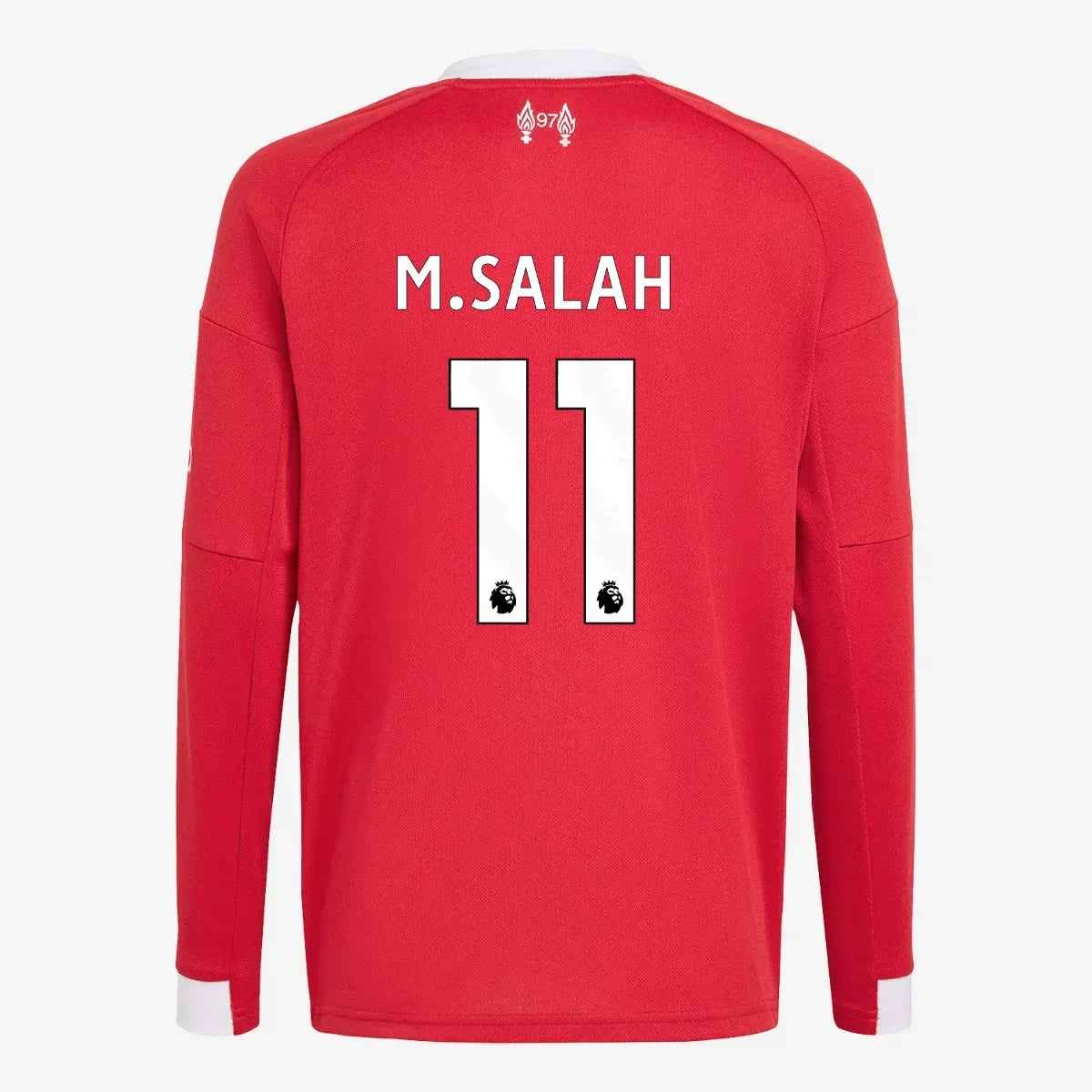 adidas 2025-26 Liverpool Men's Stadium Home Long-Sleeve Soccer Jersey (M. Salah)