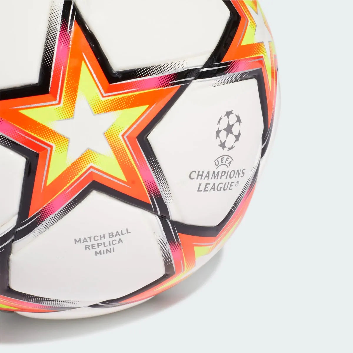 Adidas UCL MINI Pyrostorm Ball - White-Solar Red-Yellow (Detail 2)