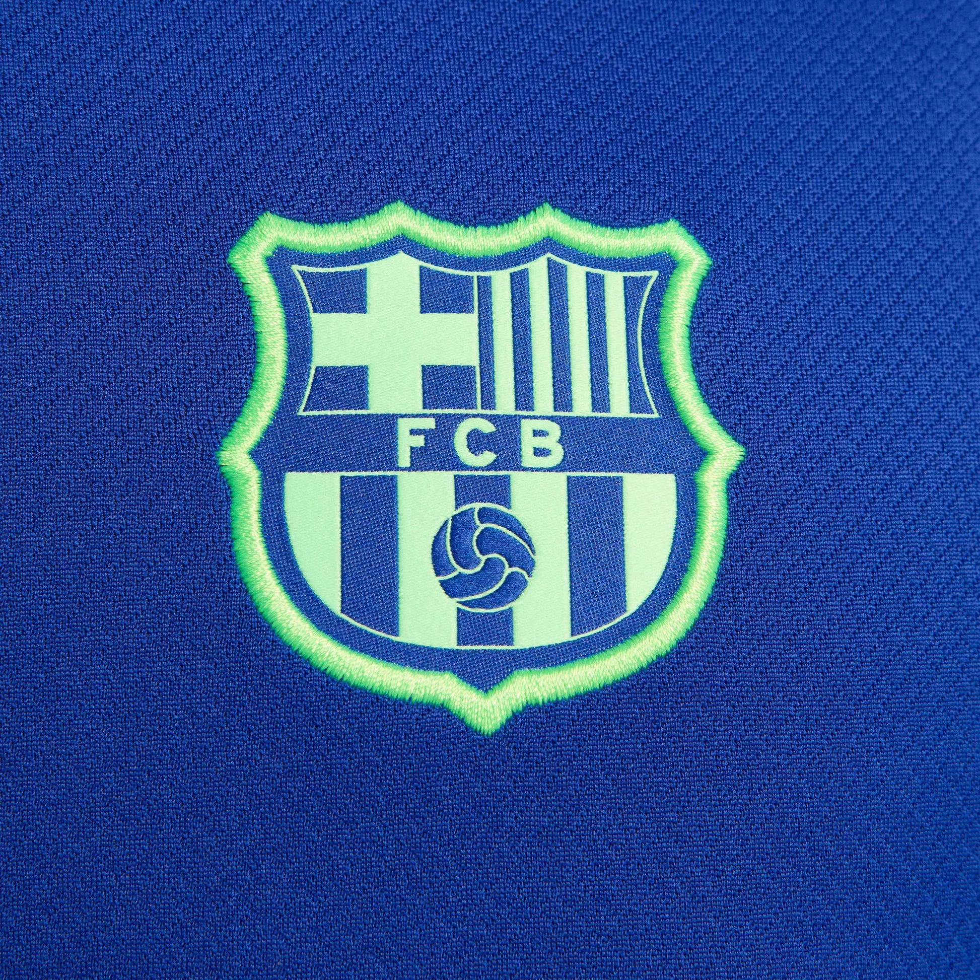 Nike 2024-25 Barcelona Men's Strike Top Old Royal/Old Royal/Lime Blast (Detail 2)