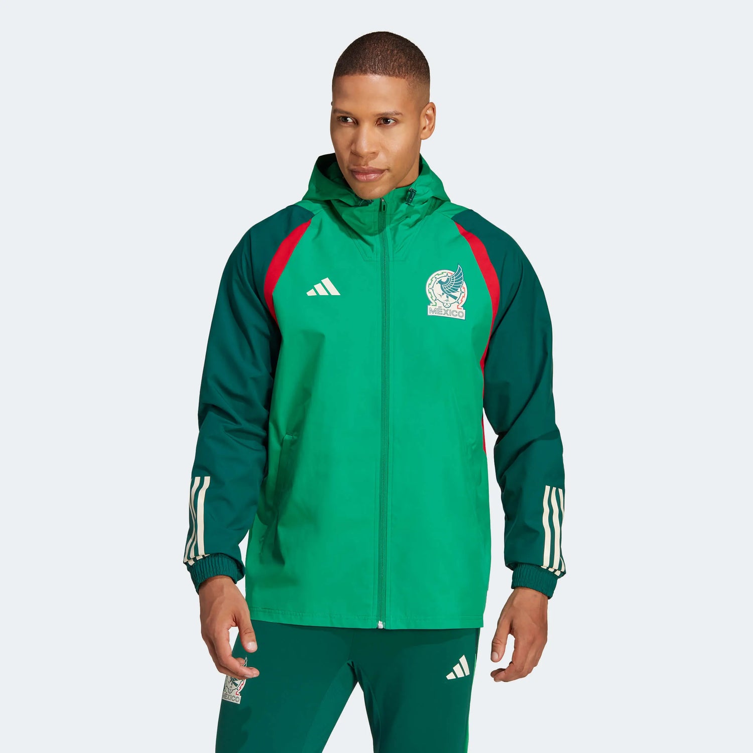 adidas 2022-23 Mexico All-Weather Jacket (Model - Front)