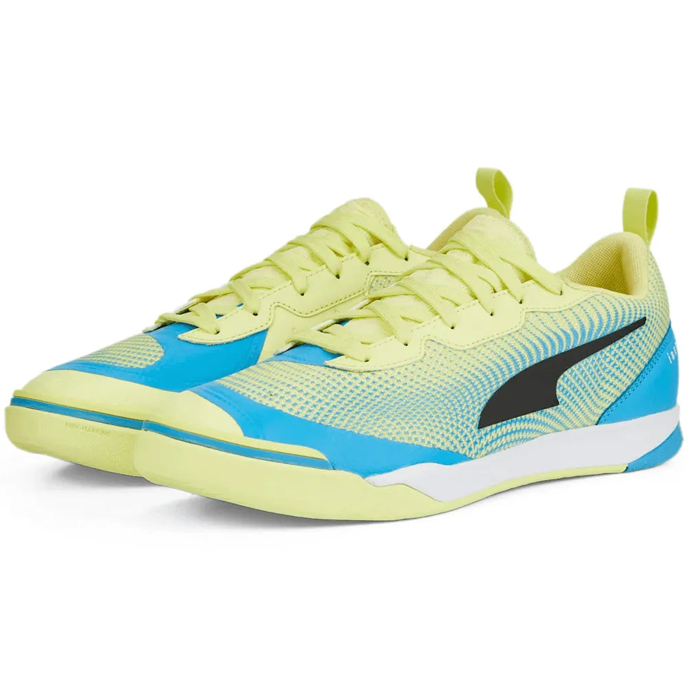 Puma Ibero III Indoor Fresh Yellow-Bleu Azur-Puma White (Pair - Lateral)