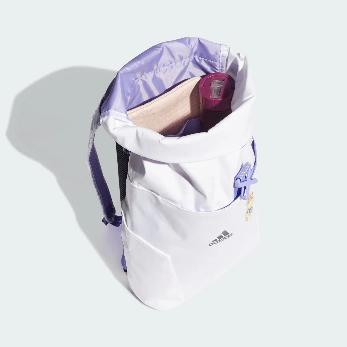 adidas 2022 23 Real Madrid Backpack White Purple