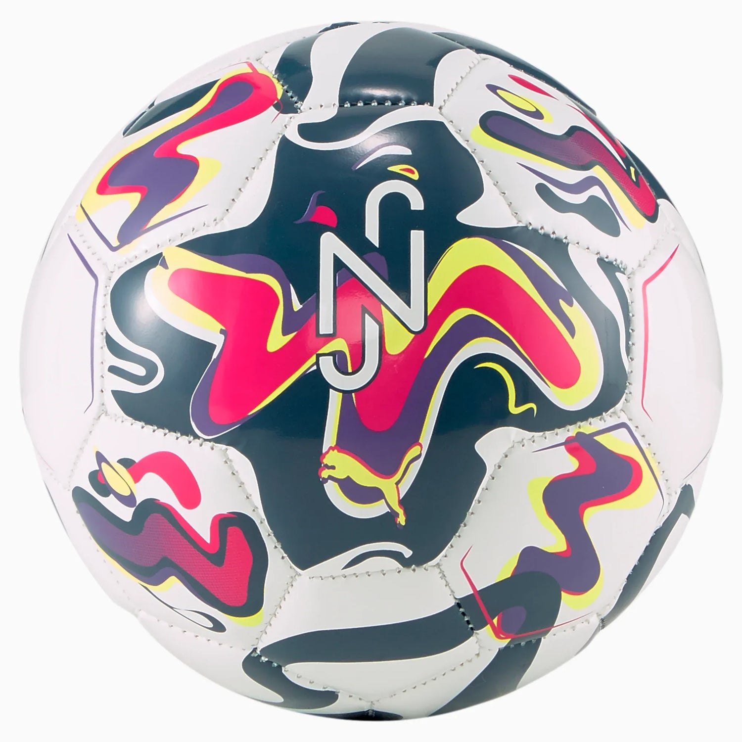 Puma Neymar Jr Graphic Mini Ball - Dark Night-Orchid Shadow-Fluro Yellow (Front)