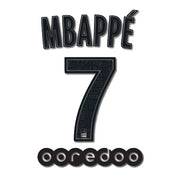 PSG 2019/20 Away Mbappe #7 Jersey Name Set