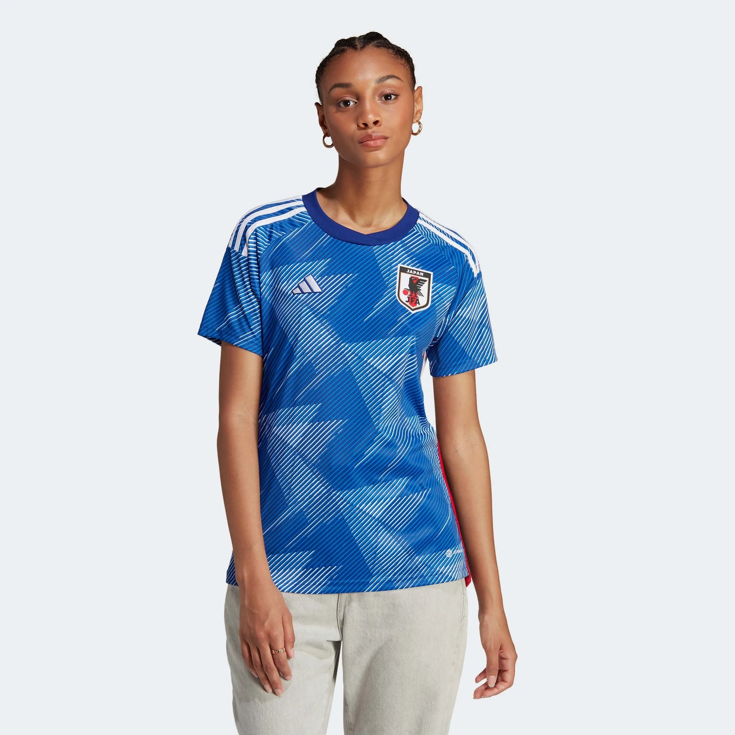 adidas 2022-23 Japan Women's Home Jersey - Japan Blue (Model - Front)