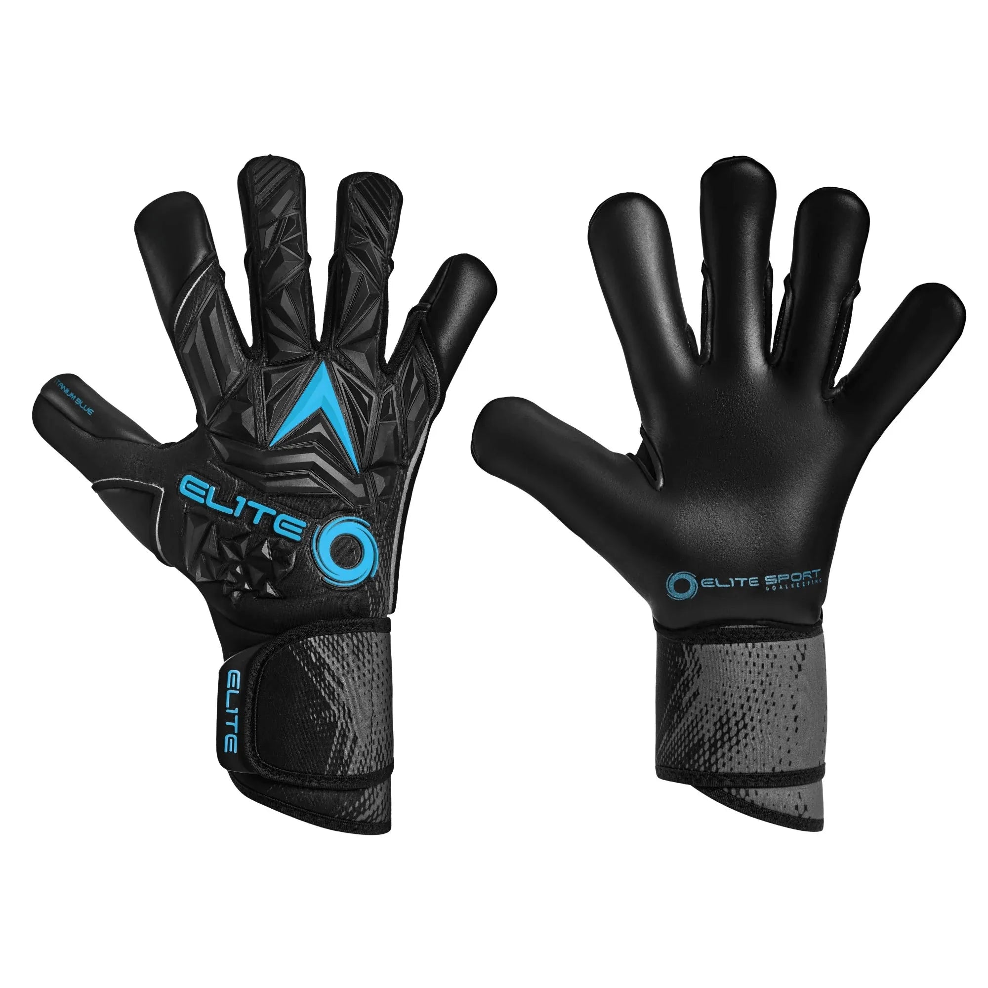 Elite Sport Titanium Blue Goalkeeper Gloves (Pair)