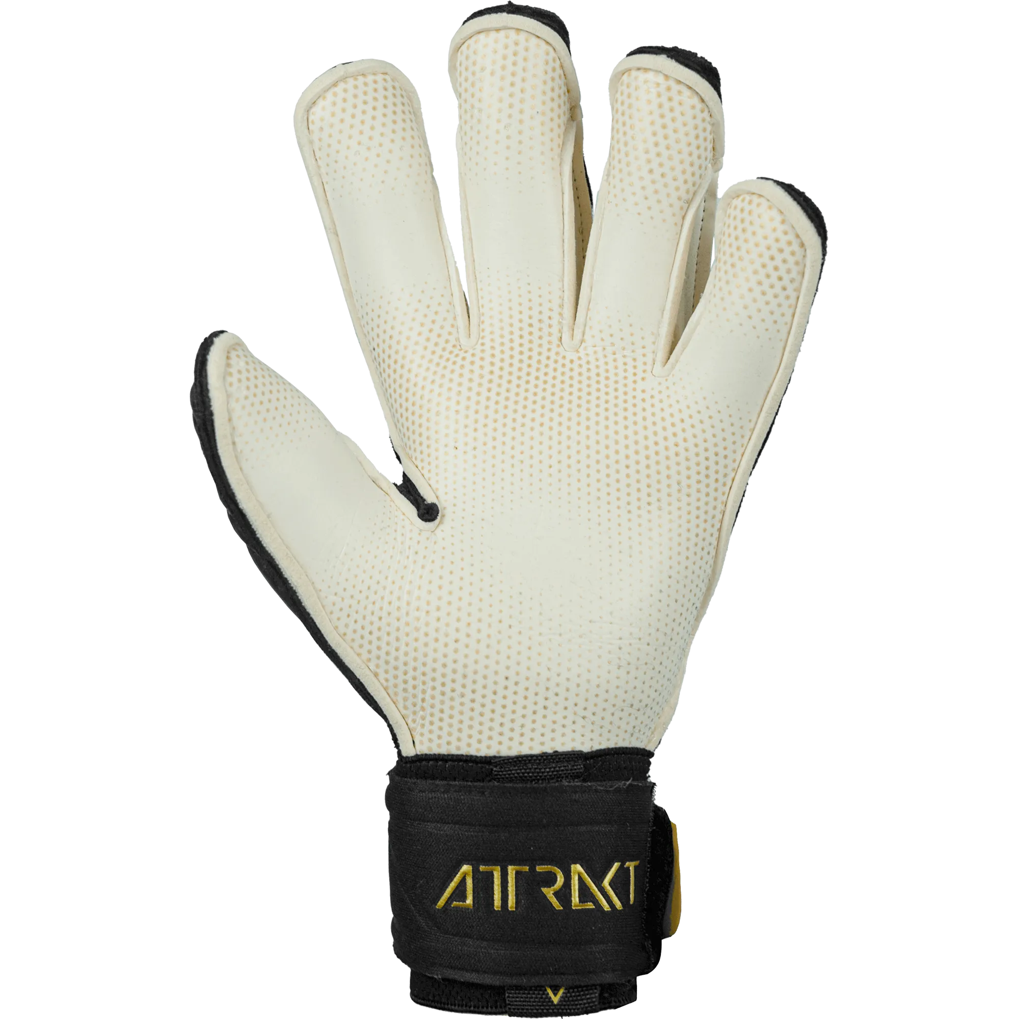 Reusch Attrakt Gold X Glueprint EC Goalkeeper Gloves - Black-Gold (Single - Inner)