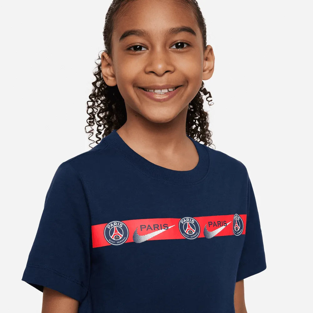 Nike 2023-24 PSG Youth Tee - Navy (Detail 1)