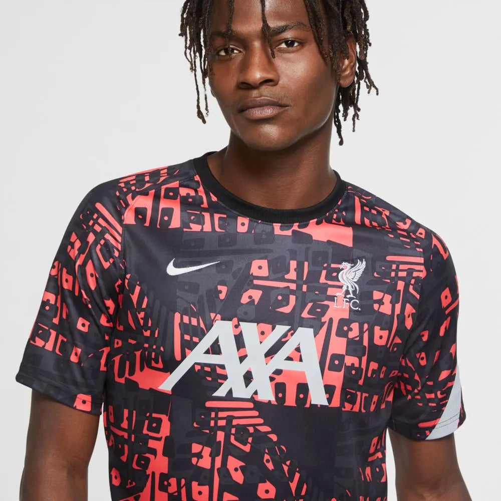 Nike 2020-21 Liverpool Dry-Fit Training Top - Black-Crimson