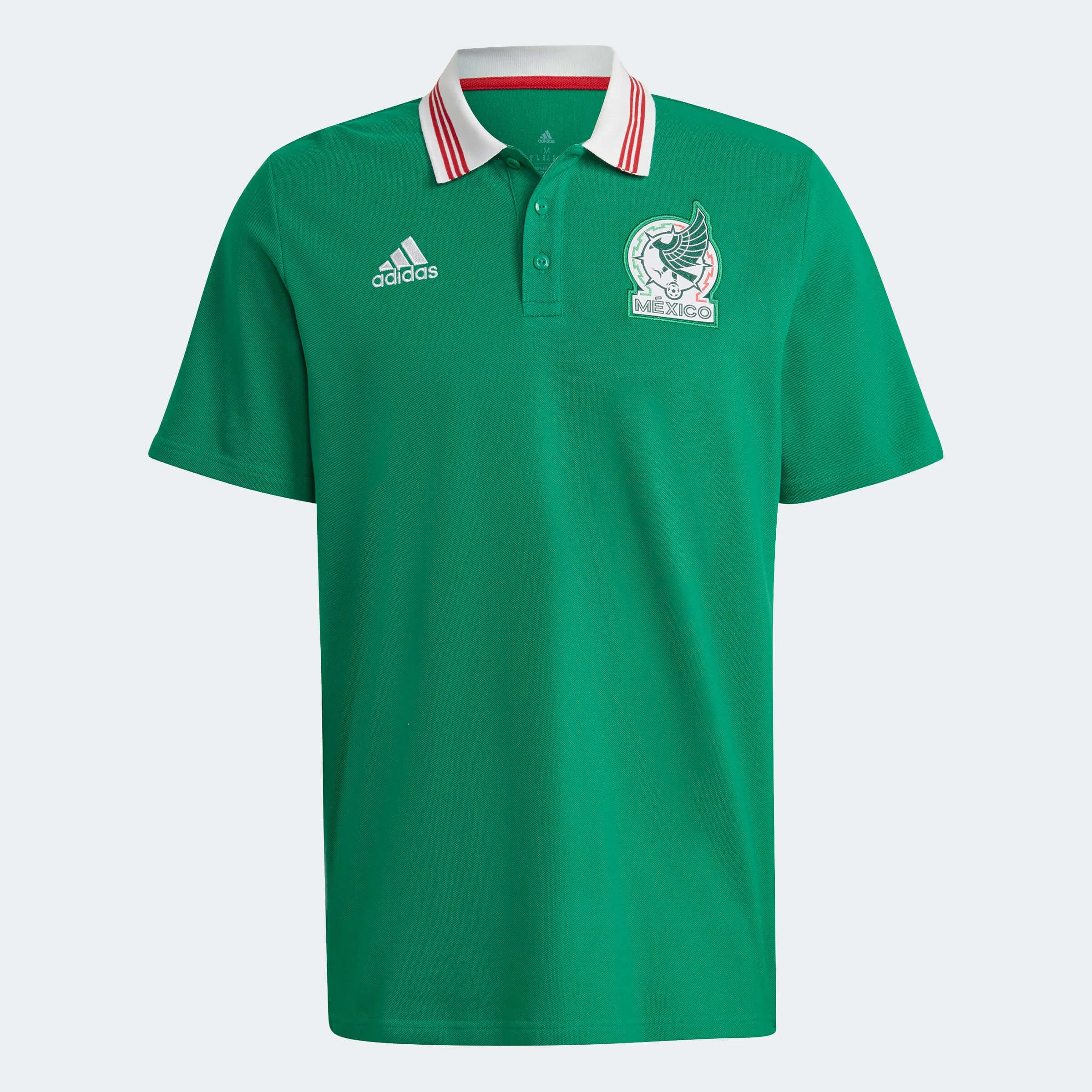 adidas 2022-23 Mexico DNA Polo Shirt - Vivid Green (Front)