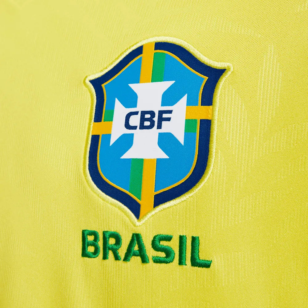 Nike 2023-24 Brazil Women's (Men's Cut) Stadium Home Jersey (Detail 2)
