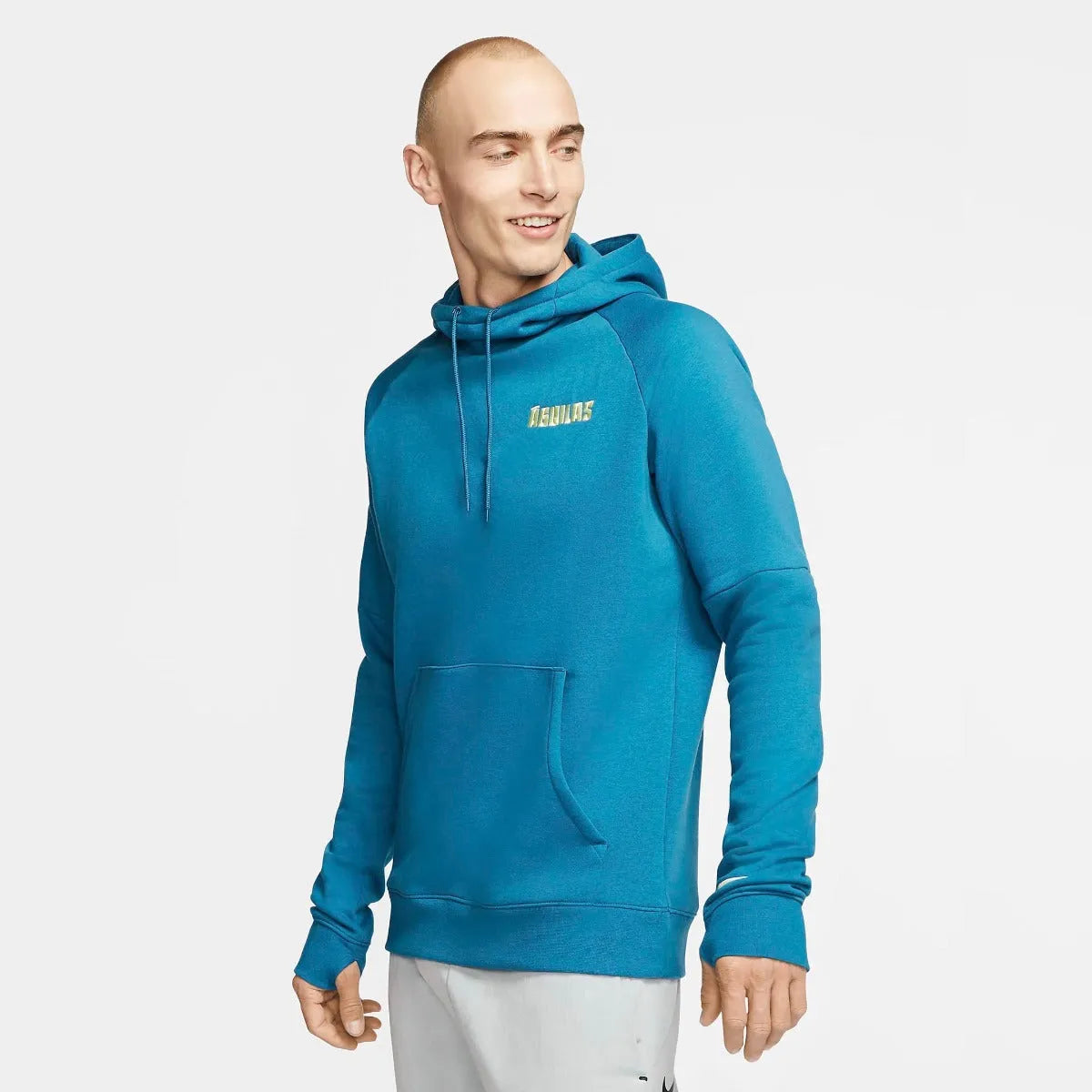 Nike 2020-21 Club America GFA Fleece Pullover Hoodie - Blue-Yellow