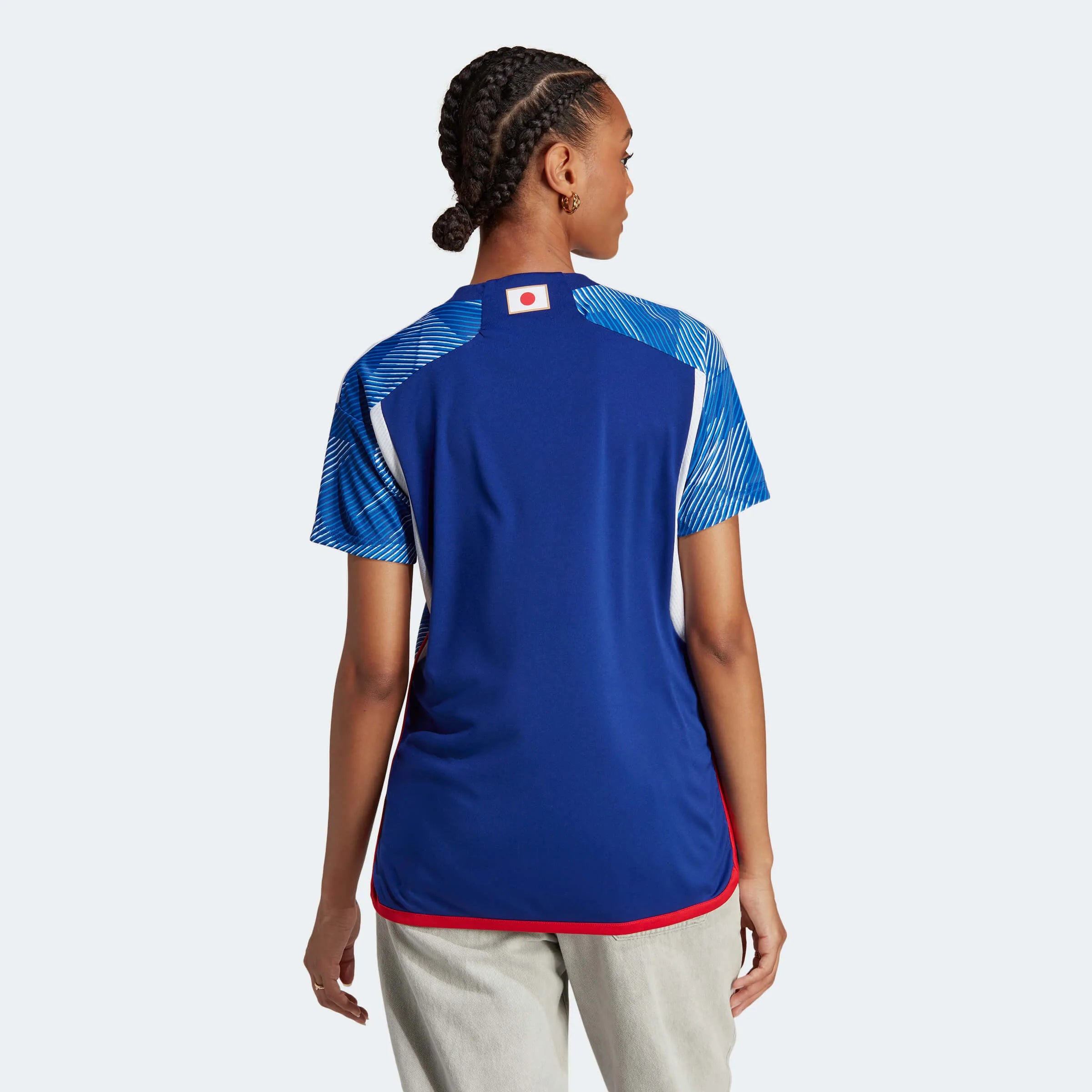 adidas 2022-23 Japan Women's Home Jersey - Japan Blue (Model - Back)