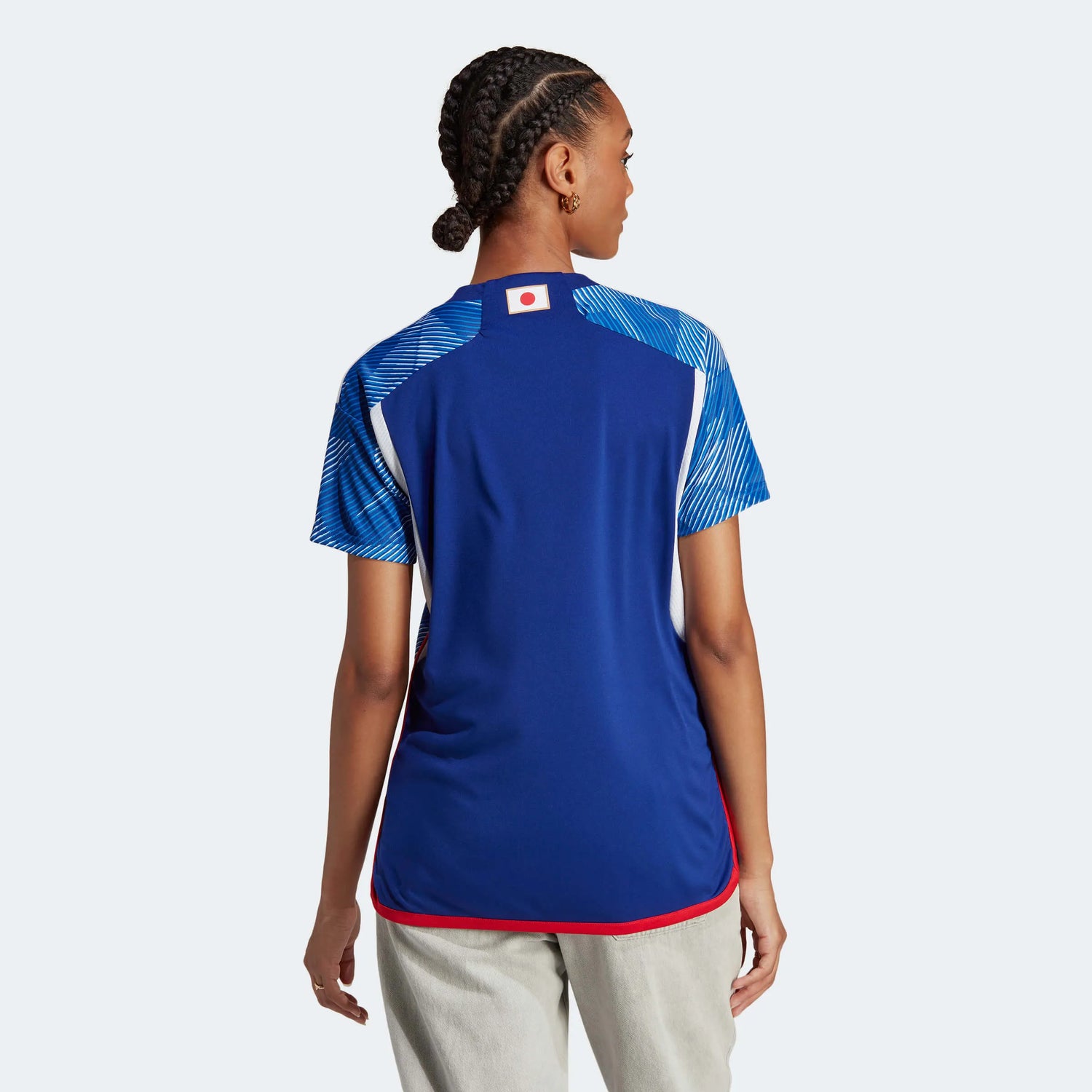 adidas 2022-23 Japan Women's Home Jersey - Japan Blue (Model - Back)