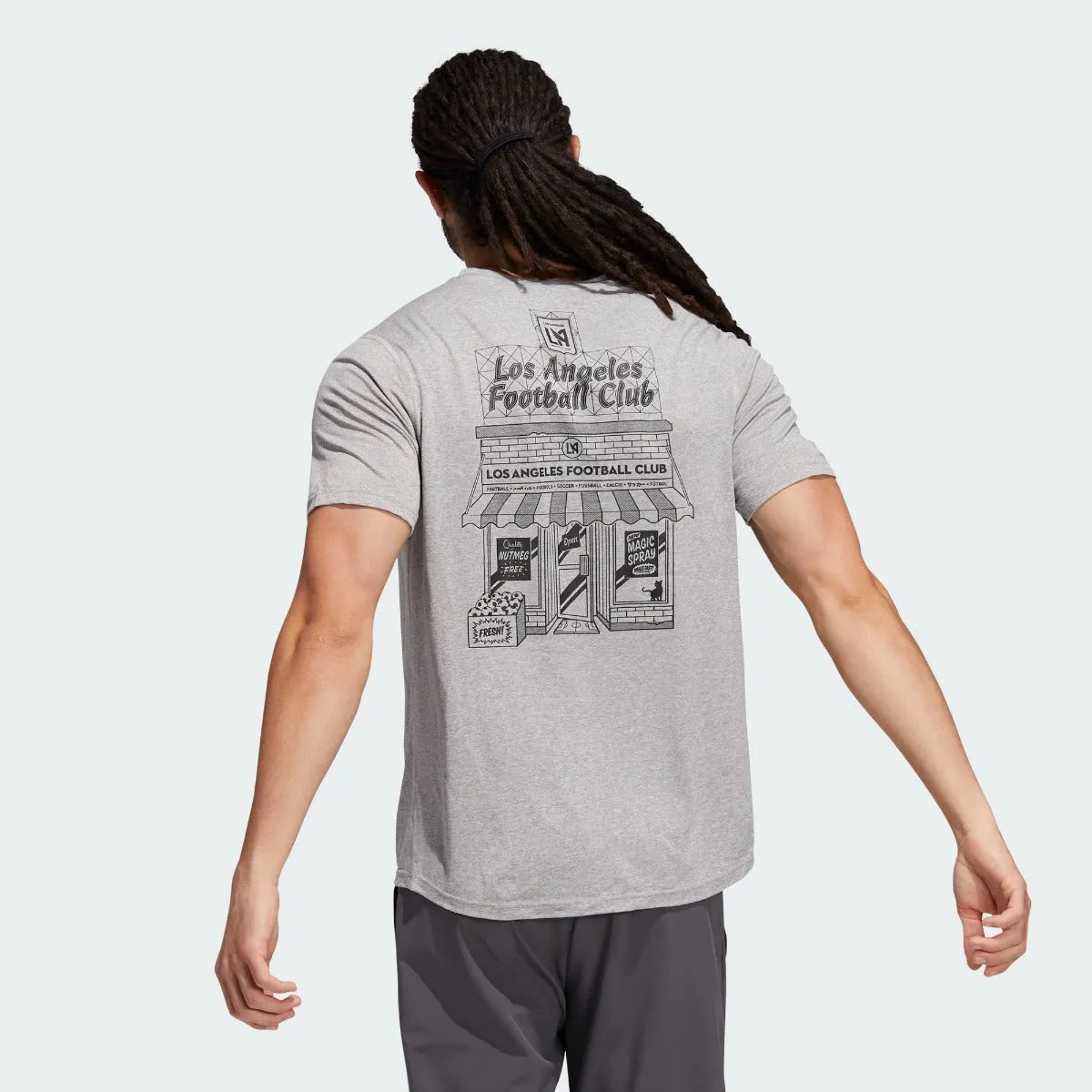 Adidas 2021 LAFC Creator SS Tee - Grey-Black (Model - Back)