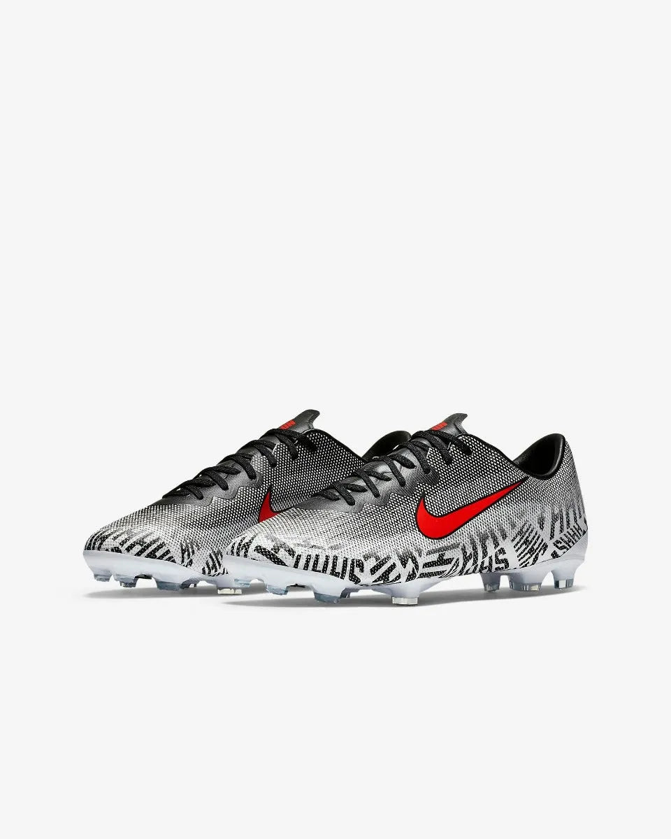 Nike JR Vapor 12 Elite Neymar FG - White-Black-Red