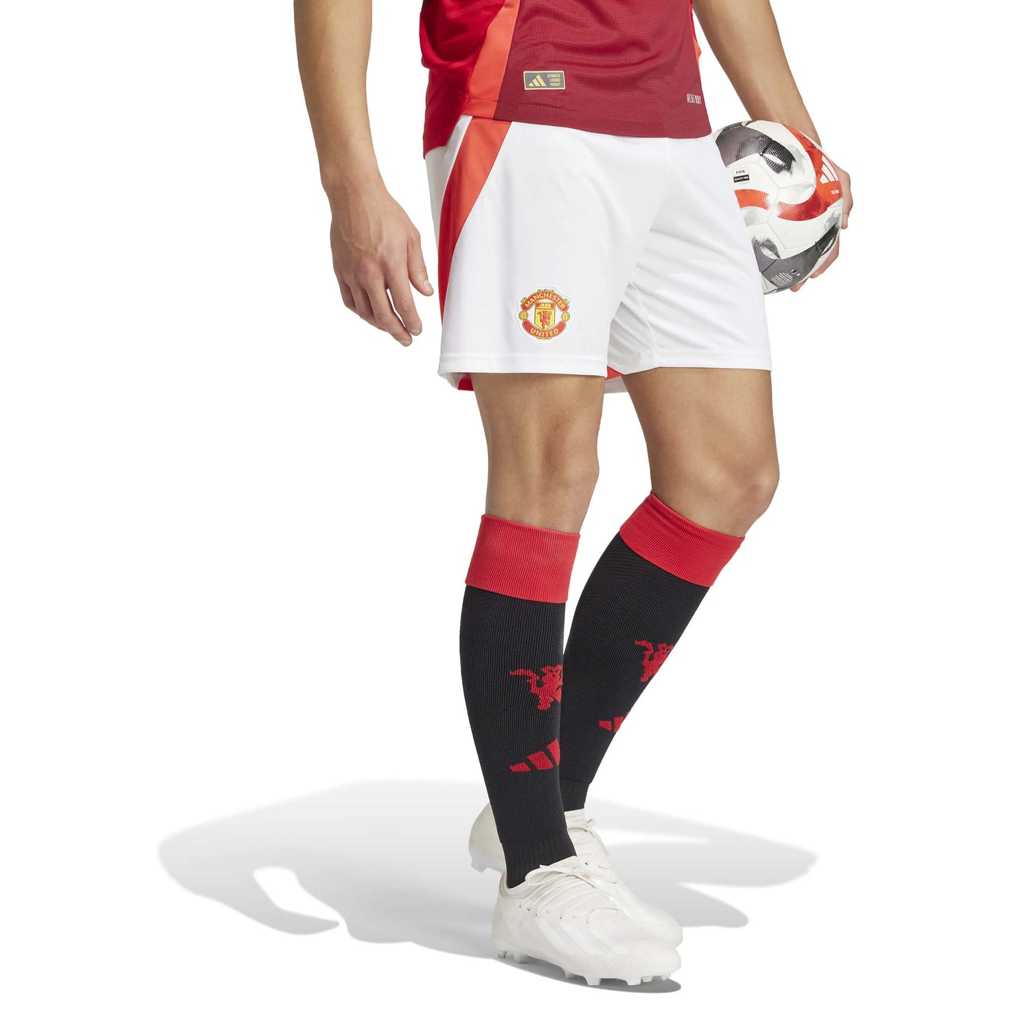 adidas 2024-25 Manchester United Men's Home Shorts (Model - Side)