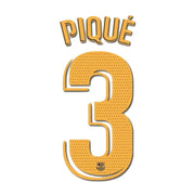 Barcelona 2019/21 Home Pique #3 Jersey Name Set