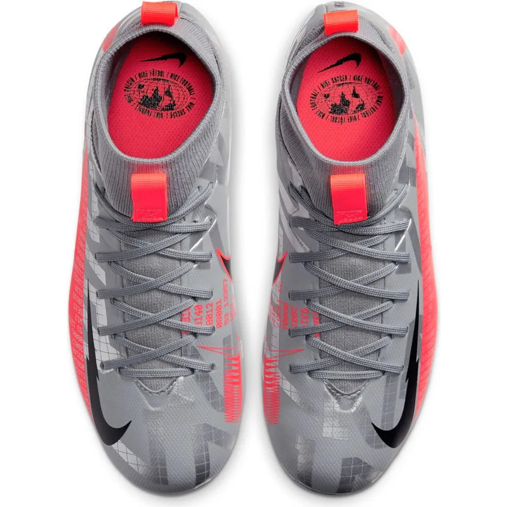 Nike JR Superfly 7 Academy FG - Grey-Red
