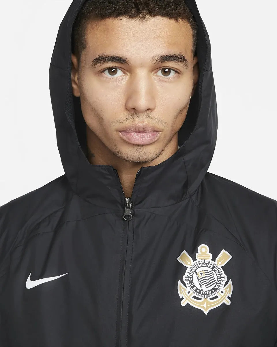 Nike 22-23 Corinthians AWF Jacket - Black-Gold
