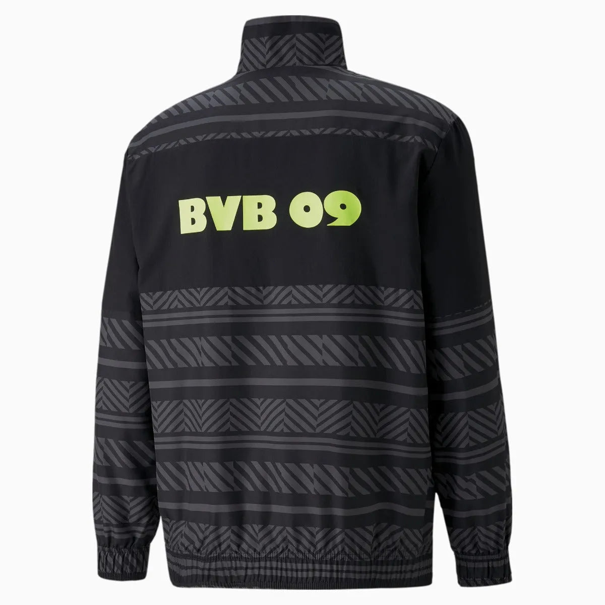 Puma 2022 Borussia Dortmund Pre-Match Jacket - Black-Safety Yellow (Back)